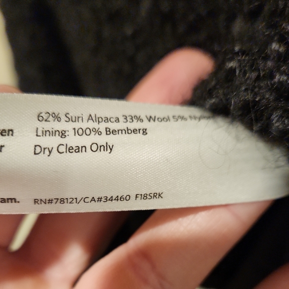 ❤️ EILEEN FISHER CURLY ALPACA BLACK MOTO JACKET, SP (SMALL PETITE) - Picture 10 of 16